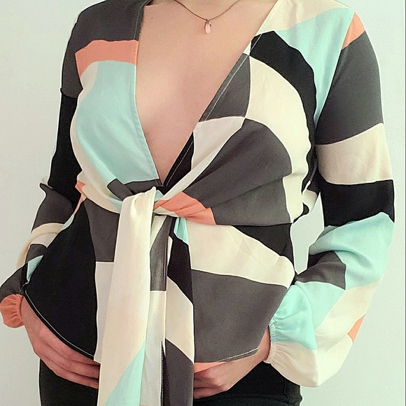 Color Block Blouse - Picture 1 of 3